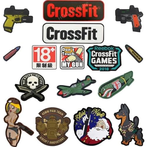 CrossFit Vaders Fist Military PVC Tactical Patch Badges Emblem Applique Hook Patches For Clothes Backpack Accessories