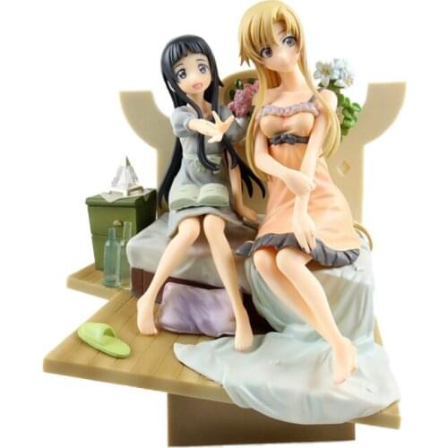 21cm Kawaii Asuna Yuuki Yui Japan Anime Action Figure PVC Toy Cute Sword Art Online Mother Daughter Doll Room Decor Gift for Boy