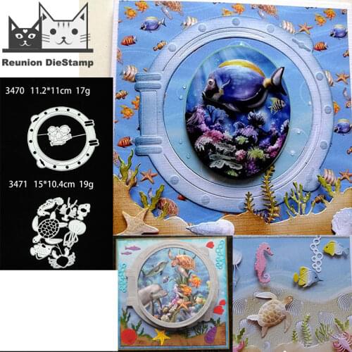 Reunion Ocean Underwater World Making Scrapbook Metal Cutting Dies Stencil Frame Embossing Template DIY Greeting Card Handmade