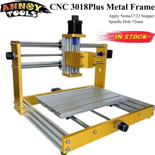 CNC 3018 update 3018plus Metal Frame Apply Nema17/23 Stepper 52mm Spindle CNC Wood Router,Pcb Milling Machine,Craved On Metal