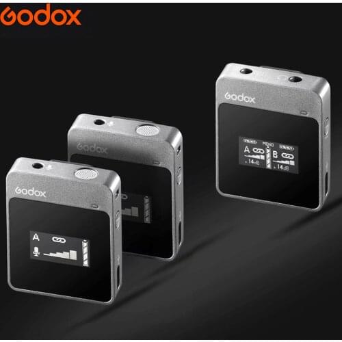 Godox MoveLink M1 M2 Microphone 2.4G Wireless Transmitter Receiver Omnidirectional Lavalier Mic fr Smart Phone Camera Live Video
