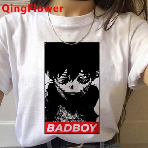 My Hero Academia Bakugou Boku No Hero Academia summer top female casual print ulzzang plus size couple clothes plus size