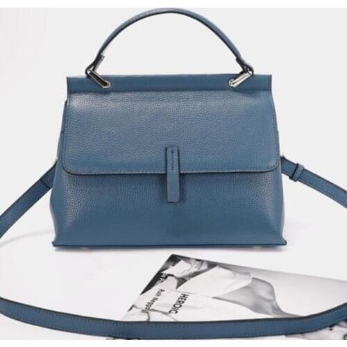 New Women Bag Fashion Handbags Genuine Leather Totes Bag 2020 Small Crossbody Bag Lady Simple Style Shoulder Bag Cow Leather Z32