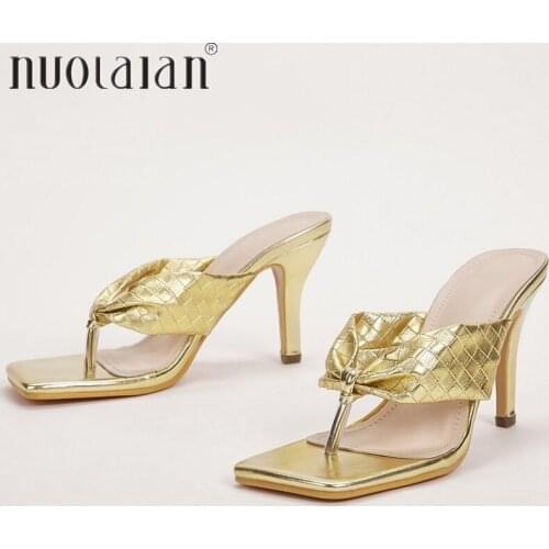 New Women Slipper Sandals Summer high quality Outdoor Sandal Slip On Flip Flop Ladies High Heels Mules Slides Sexy Women Shoes