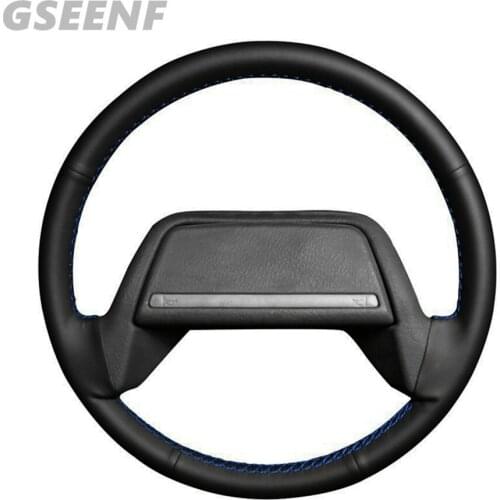 Car Steering Wheel Cover For Lada 2108-2115 Black Hand-stitched Soft and Comfortable Artificial Leather DIY Steering Wheel Cover