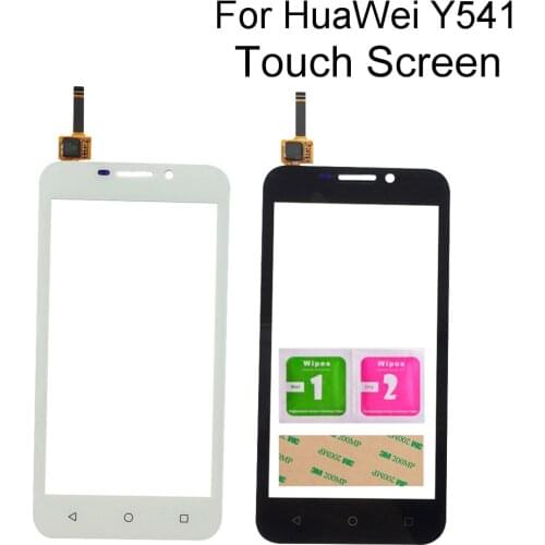 Front Touch Screen Digitizer For Huawei Y541 Y5 Y5c Y541-U02 Outer Glass Lens Sensor Touch Panel Part Tools 3M Glue