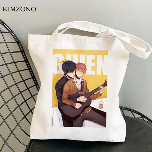 Given shopping bag shopper handbag canvas bolso recycle bag tote bag reusable woven grab