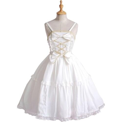 Made for You Fashion White Wedding Elegance Sweet Lolita Sling Dress