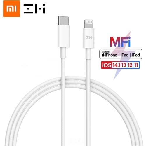 ZMI MFI certified usb c to lightning charging cable 0.3m 1m fast charger for iPhone 12 11 xs xr 8 plus ipad Data cable PD18W 20