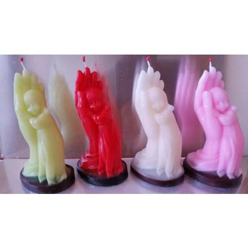 Silicone Mold Candle Molds Cute Little Girl in The Hand Christian Gift Church for Cake Decorations Moulds Rubber PRZY 001