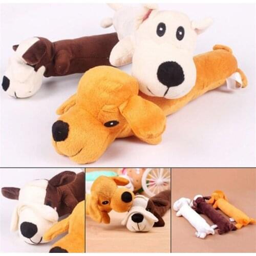 Cute Dog Shape Squeaker Pet Chew Toy Plush Squeaky Puppy Big Dog Toys for Small Large Dogs mesa de som dieren benodigheden hond