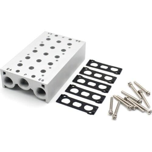 SS5Y5 SY5120 SS5Y3 SS5Y7 Solenoid Valves Air Exhaust Manifold Stations 02-20 Pneumatic Base Valve Station With Gaskets