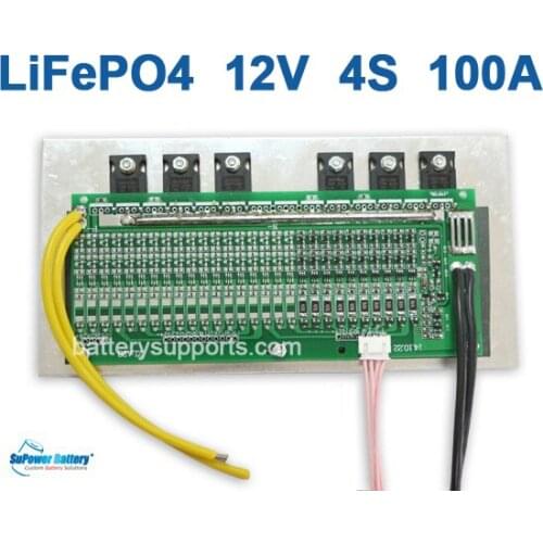 SuPower 4S 3.2Vx 4 12V 12.8V 14.6V 100A LiFePo4 LFP LiFe Battery BMS Management System Balance PCB Chip Protection Circuit Board