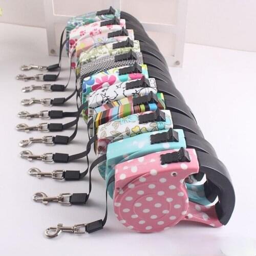 5M Retractable Dog Leashes lead Pet Cats Puppy Leash Lead Automatic Retractable Dog Collar Walking Lead for Small and Medium Pet