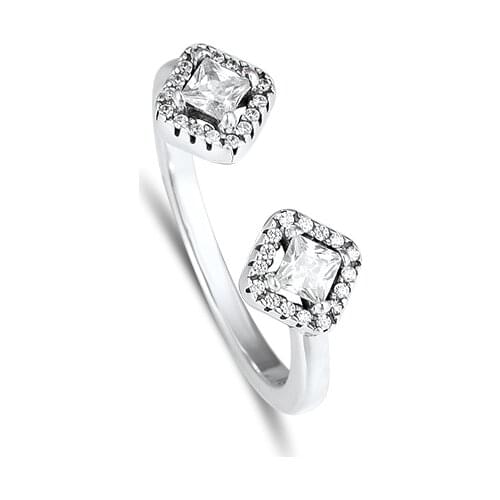 CKK Silver 925 Jewelry Geometric Shapes Ring For Women Fashion Gift Sterling Silver Original Ring