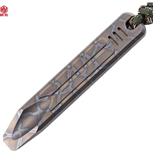 1PC EDC Tool Multitool Self-Defense Tool Portable Titanium Alloy Crowbar Tea Knife Outdoor Multifunction
