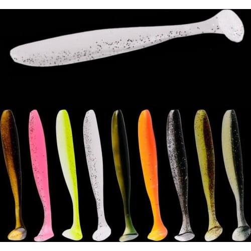 10pc Soft Fishing Lures 70mm/2g 90mm/4g Wobblers Carp Fishing Soft Lures Silicone Artificial Double Color Baits Good For Fishing