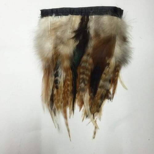 10Yards/lot 4-6Inches(10-15Cm) Natural RED Chinchilla Rooster Saddle Feathers Trim Rooster Feather Fringe Free Shipping