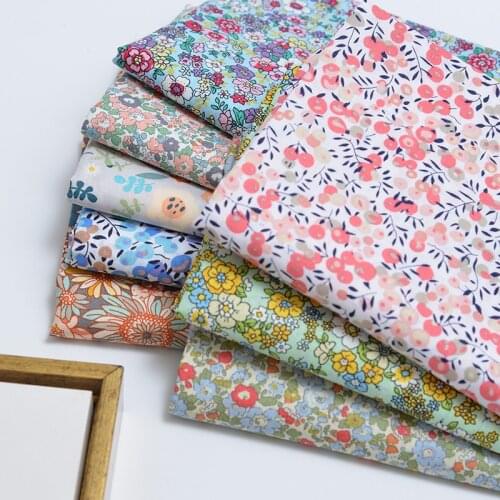 140CMx50CM flower Poplin cotton fabric crafts summer apparel dress patchwork fabric for hair bow sewing tissue cotton cloth
