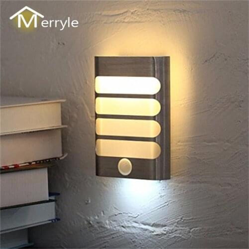 2200mah LED Night Light Motion Sensor Wireless USB Rechargeable Wall Lamp for Kitchen Cabinet Wardrobe Lamp Toilet Bedroom Loft