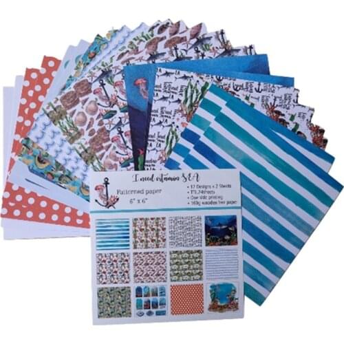 24PCS/Lot Shark Retro Material Papers DIY Scrapbooking Album Diary Gift Decorative Paper Scrapbooking Paper