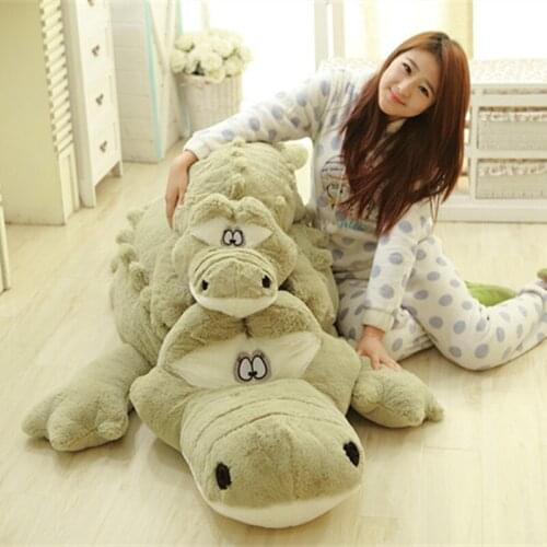 3 Sizes Crocodile Shape Sofa Cushion Toy Doll Car Airplane Embrace Cushion Gift Birthday TV Room Bedroom Office Throw Pillow