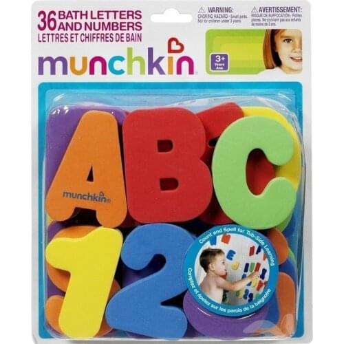 36-Piece MunchkinS Child Puzzle Baby Toy Bath Letters Numbers Bathroom Water Toys Early Educational Letter NEW