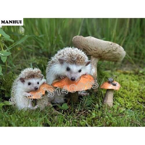 Diamond Mosaic Painting Cross Stitch Hedgehog Square Full Decorative Diy Diamond Embroidery Animals Fashion Gifts BFC342