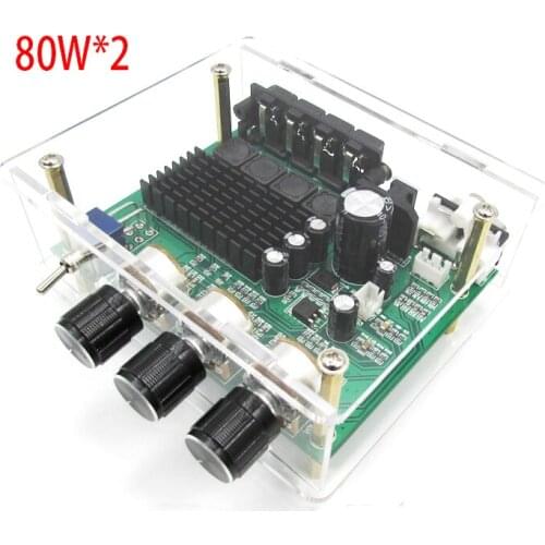 KYYSLB 80W*2 DC12~24V High Power TPA3116D2 Digital Amplifier Board Home Audio XH-M570 Power Amplifier Board Tone Preamp 1K Ohm