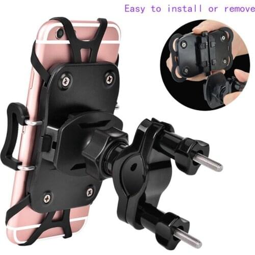 2020 New Universal Bike Motorcycle Phone Holder 360° rotation Bicycle holder Phone Mount for iPhone X/8/8 Plus/Galaxy S8/S7