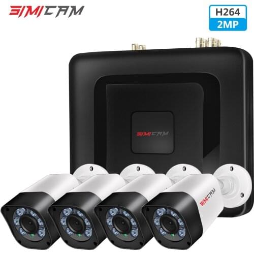 4CH 1080P 720P Security Camera System CCTV Video Surveillance AHD 2MP DVR H.264 Home Outdoor Indoor Day Night Vision Motion Aler