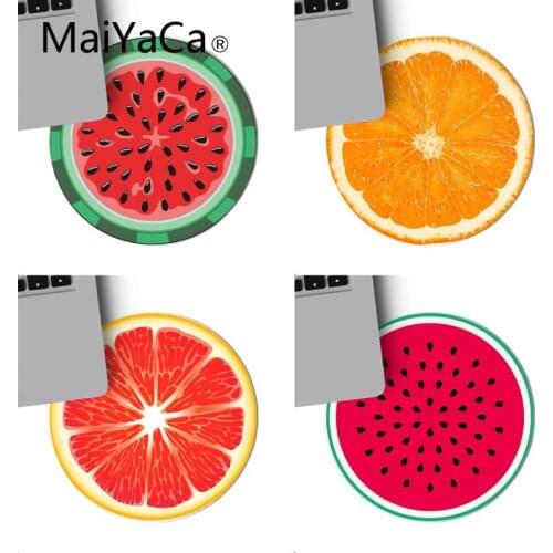 MaiYaca fruit watermelon lemon kiwi Gaming round Mousemats gaming Mouse pad For PC Laptop Notebook 20x20cm gamer desk pad