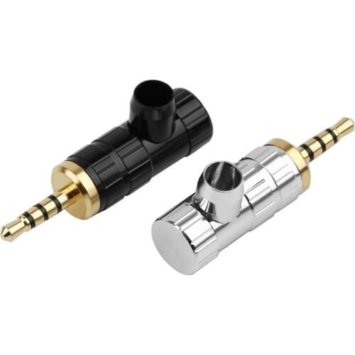 Mini Jack 2.5mm Male Audio Connector Aluminum Shell Gold Plated Copper 2.5 Stereo 4 Poles Balance Headphone Plug Adapter DIY