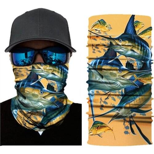 3D Multi Function Nice Fishing Scarf Seamless Fishing Headwear Fishing Bandana Windproof Mask Quick Dry Outdoor Fish Kerchief