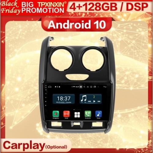 Carplay 2 Din Android Multimedia Stereo Receiver For Reanult Duster 2015 2016 2017 2018 2019 2020 Wifi BT Radio Player Head Unit