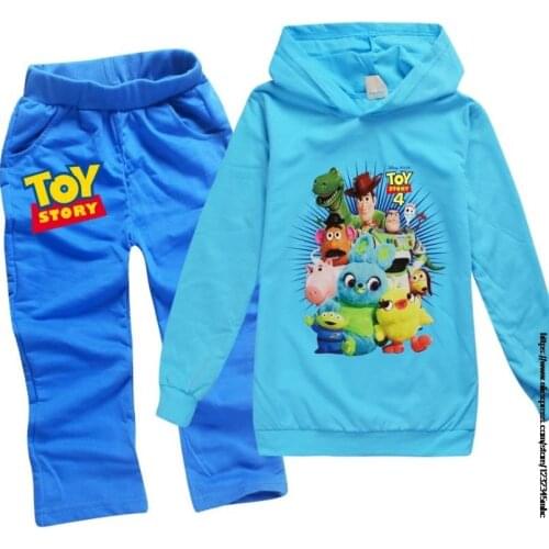 Autumn Toy Story 4 Baby Girls Suit Childrens Cute Cartoon Boys Clothes Sets T-shirt + Trousers Childrens Fashion Clothing