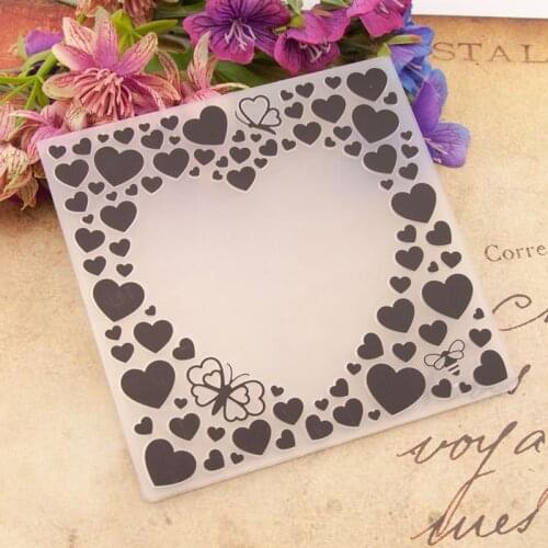 Plastic Embossing Folder Template For Scrapbooking Crafft DIY Photo Album Card Holiday decoration Em148 Love
