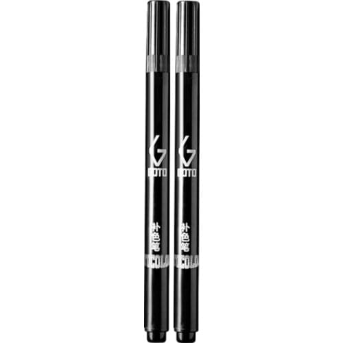 GOTO 2Pcs Black Color Restore Restoration Solution Pen For Suede Matte Leather Textile Uppers Sneaker Shoe Fading Issue Solving