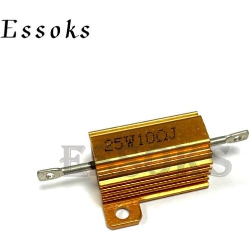 RX24 25W Aluminum Power Metal Shell Case Wirewound Resistor 0.01 ~ 30K 1 2 3 5 6 8 10 20 47 50 100 150 200 300 500 1K 5K 10K ohm