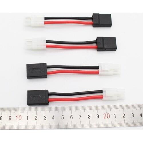50 pcs /Lot Tamiya Connector to TRX Female Connector Adaptor 14 AWG Cable 60mm for RC Part