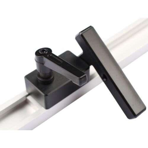 Woodworking Miter Track Stop for T-Slot T-Tracks DIY Tool Miter Track Stopper Aluminum Alloy Chute Limit Flip Manual