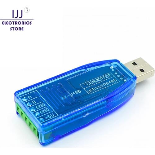 USB Type A Connector Industrial USB To RS485 Converter Upgrade Protection RS-485 Converter Blue Transparent ABS