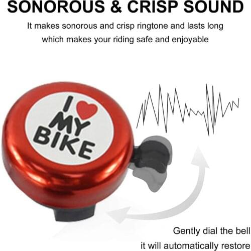 Bike Bells Bicycle Bells A Clear-sounding Bicycle Bell Clear Sound Aluminum Alloy Scooter Ring Bells Cute Heart-shaped Bike Bell