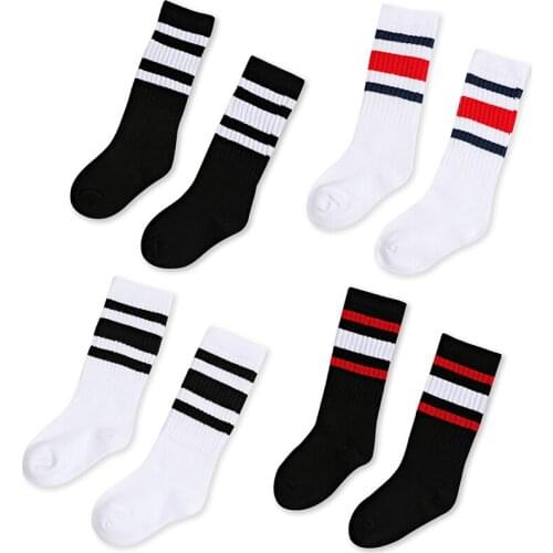 Spring Stripes Sports Football Kids Socks Toddler Baby Cotton Socks Knee High Long Warmers Cute Boy Girl Children Socks Girls