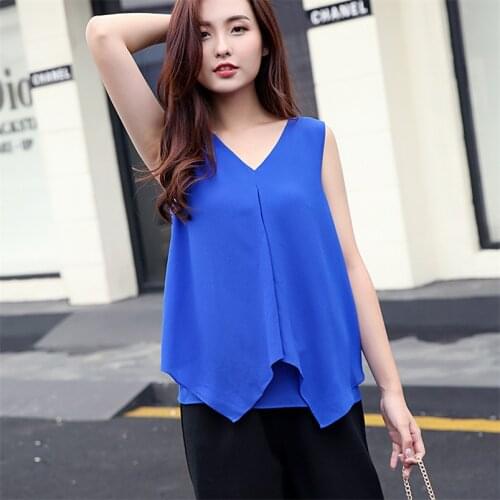 Plus Size M-6XL 7XL 8XL Women Irregular Loose V-Neck Tank Tops Summer Fashion Office Vest Blouse Lady Sleeveless Tops Shirt