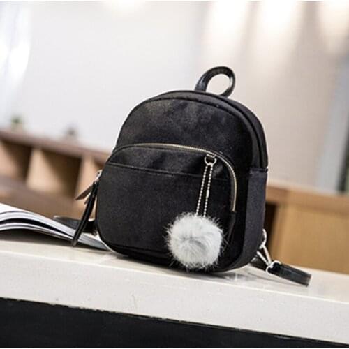 Women Backpack Preppy Style School Bags Soft Fabric Travel Backpack Corduroy Bookbag For Teenage Girls Solid Small Backpack