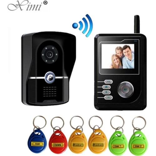 2.4 Inch Mini Handheld Remote ID Card Waterproof Wireless Color Video Doorbell Wireless Video Door Phone For Villa 3424PJ11