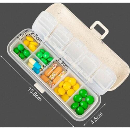 50% Hot Sale Portable Travel Pill Box Medicine Tablet Holder Case Double-Layer Container