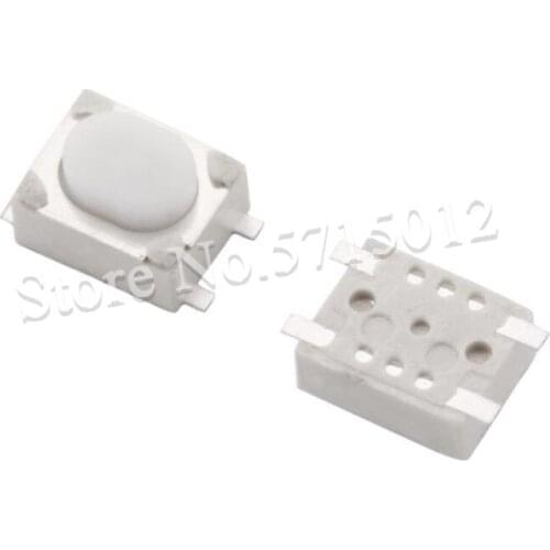 50pcs 3x4x2.5mm High Temperature Resistance Key Patch Switch 4 Pins Straight Feet E-cigarette Buttons Tact Button Switches