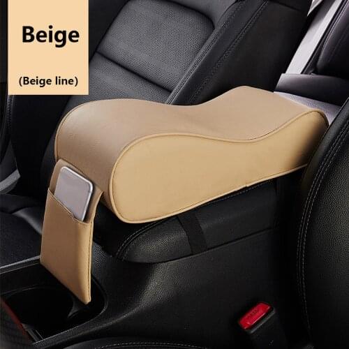 Car Armrest Box Mat Pad Car Memory Foam Armrest Cushion Center Console Armrest Pillow With Mobile Phone Holder Storage Bag